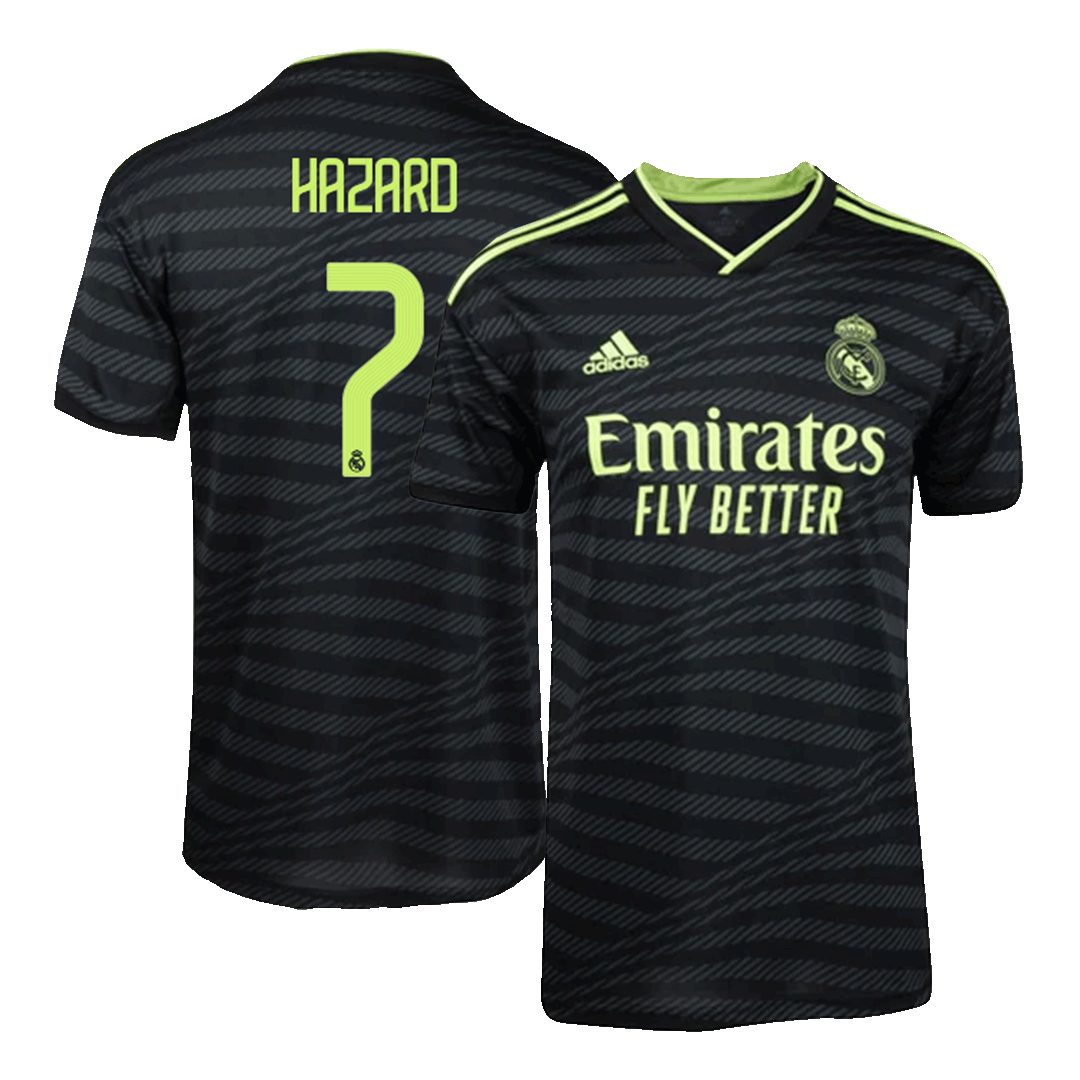 Maillot Extérieur Real Madrid 2021/22, Eden Hazard #7, Taille XL, Bleu, Excellent état
