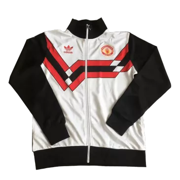 Vintage Manchester United Track Jacket 1990 - Black&White - gogoalshop