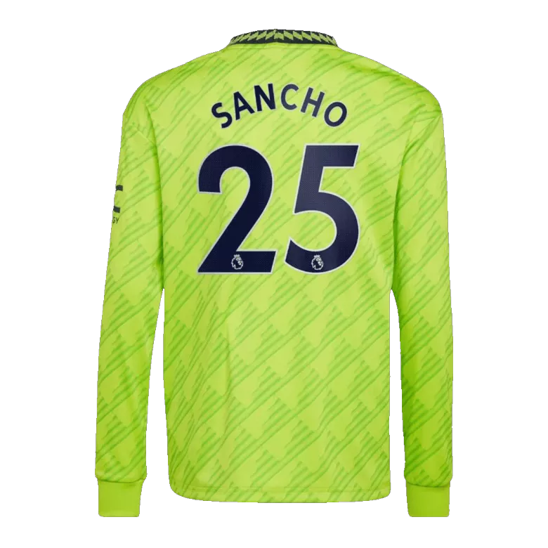 SANCHO #25 Manchester United Third Away Long Sleeve Soccer Jersey 2022/23 - gogoalshop