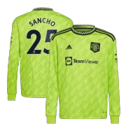 SANCHO #25 Manchester United Third Away Long Sleeve Soccer Jersey 2022/23 - gogoalshop