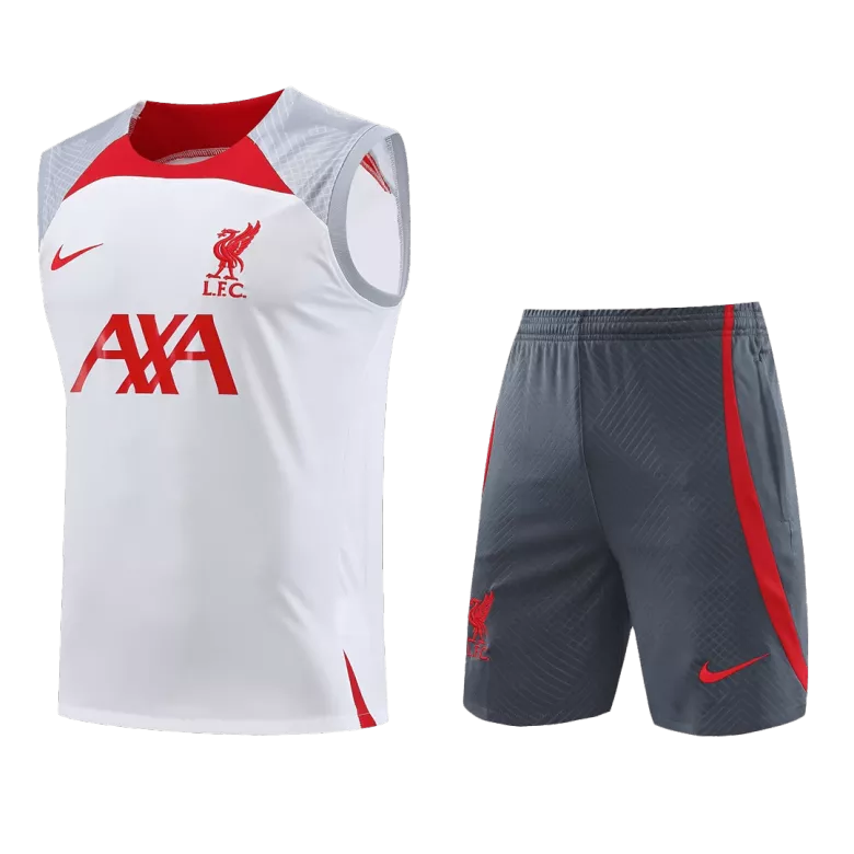 Liverpool Jerseys Sleeveless Training Kit 2023/24 White&Gray - gogoalshop