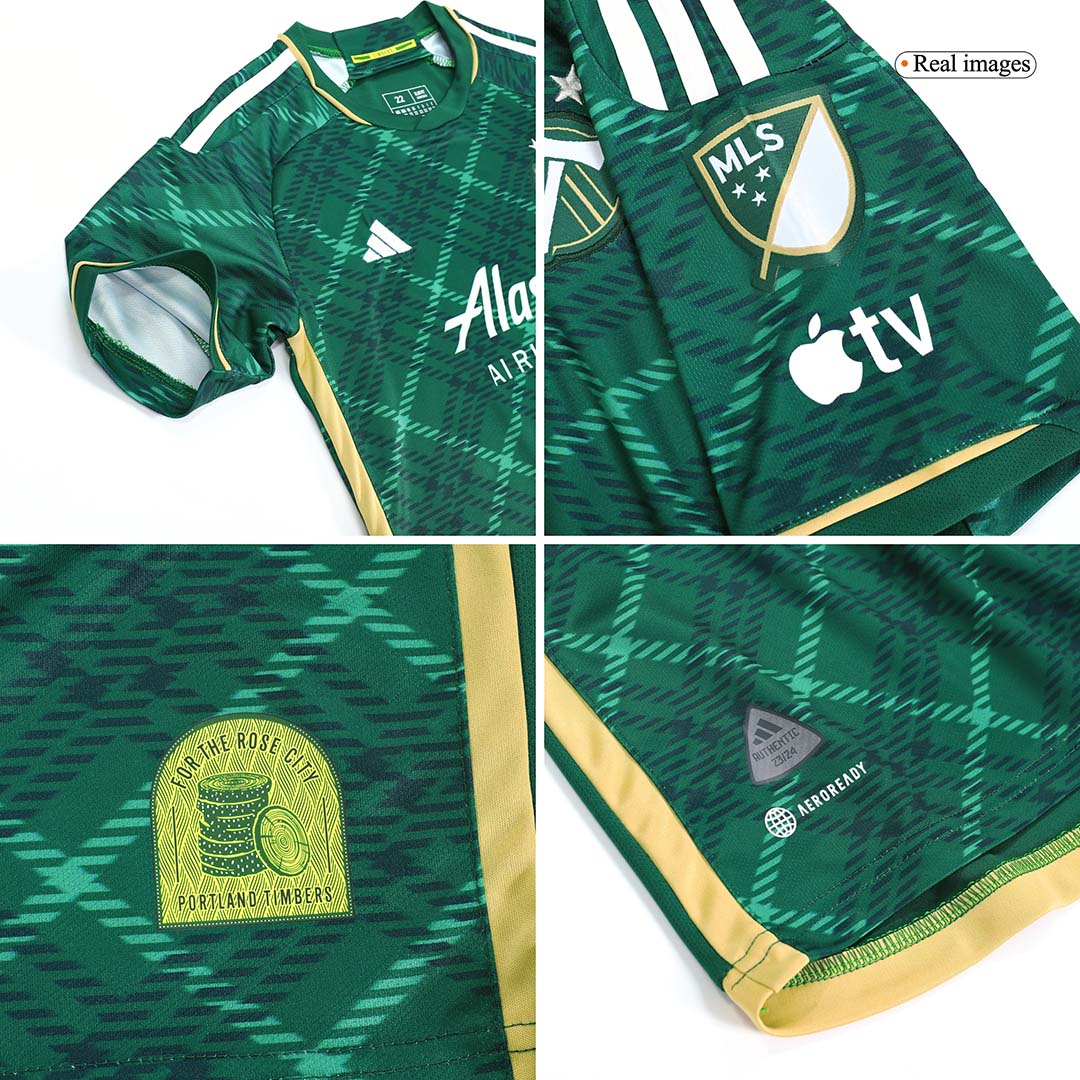 Portland Timbers Home Kids Jerseys Kit 2023