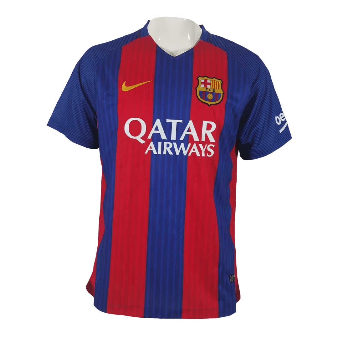 Vintage Soccer Jersey Barcelona Home 2016/17 | Gogoalshop