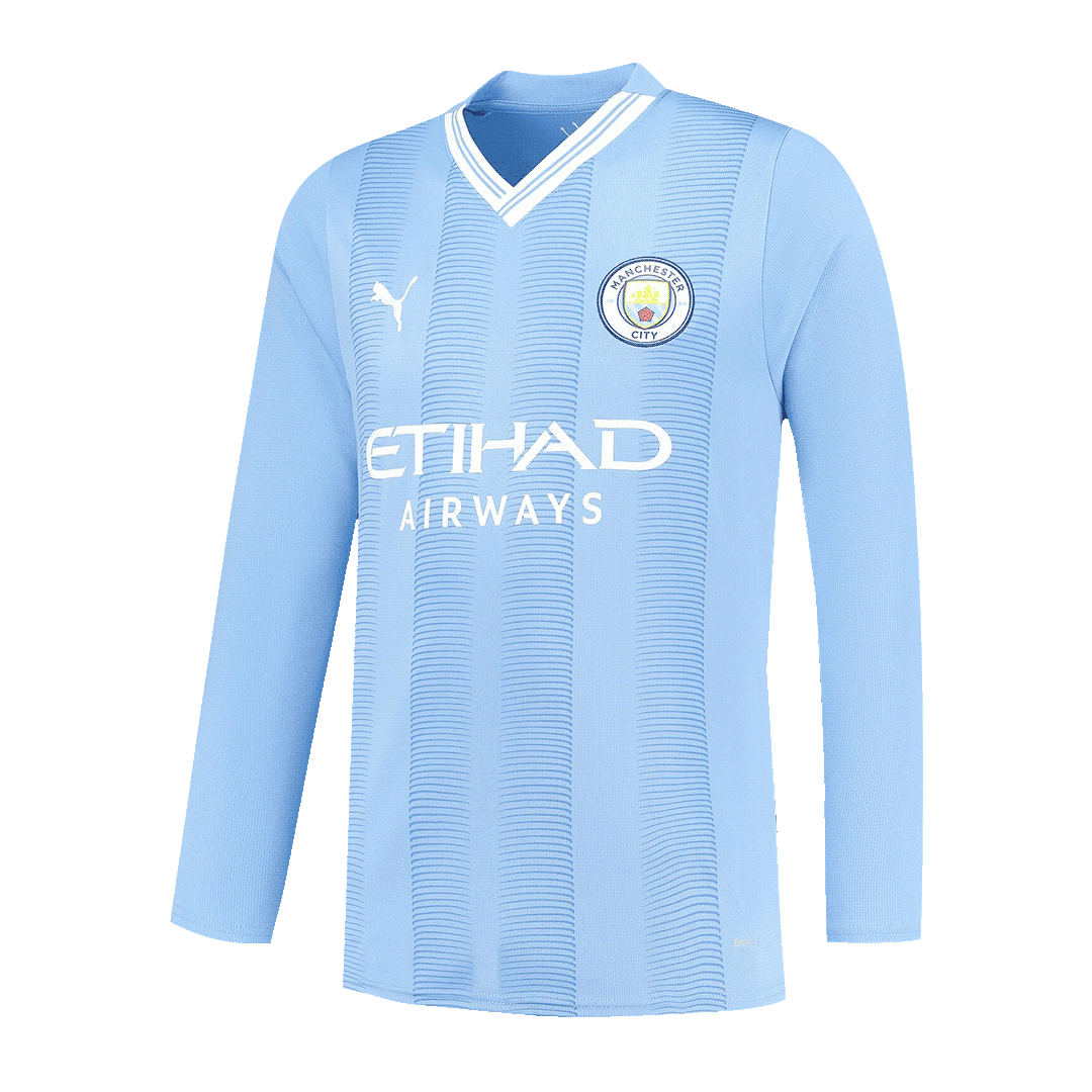 Manchester City Home Long Sleeve Soccer Jersey 2023 24 Gogoalshop manchester-city-home-long-sleeve-soccer-jersey-2023-24-gogoalshop