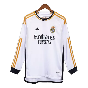 Real Madrid Home Long Sleeve Soccer Jersey 2023/24 - gogoalshop
