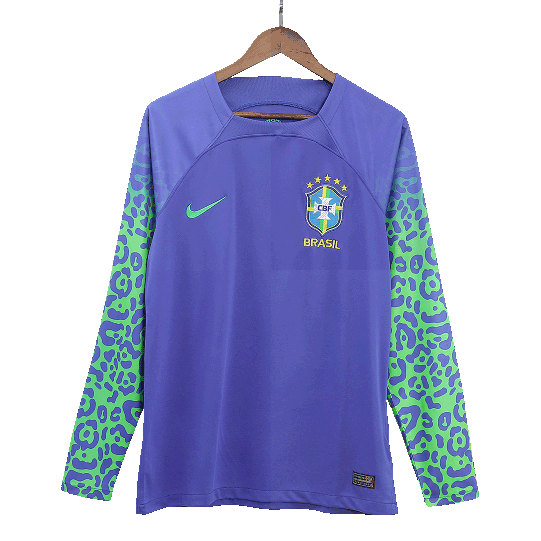 Brazil Away Long Sleeve Soccer Jersey 2022 Gogoalshop