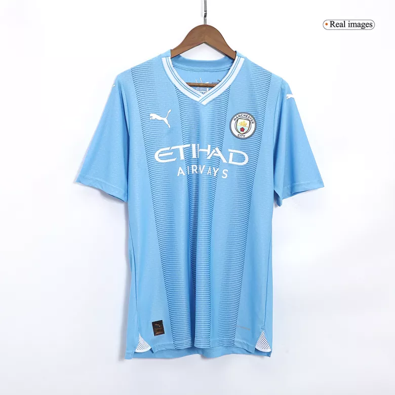 CHAMPIONS #23 Manchester City Home Authentic Jersey 2023/24 - gogoalshop