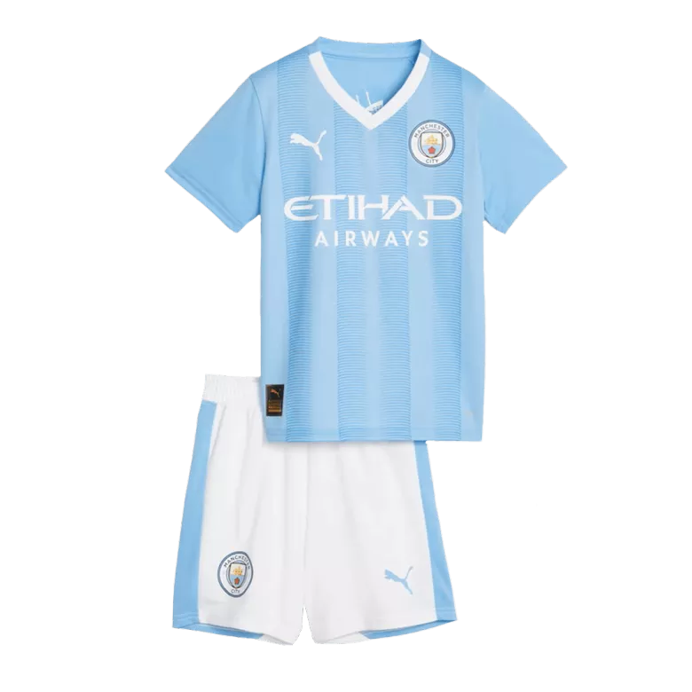 Kids Manchester City Home Soccer Jersey 2023/24 - Discount - gogoalshop