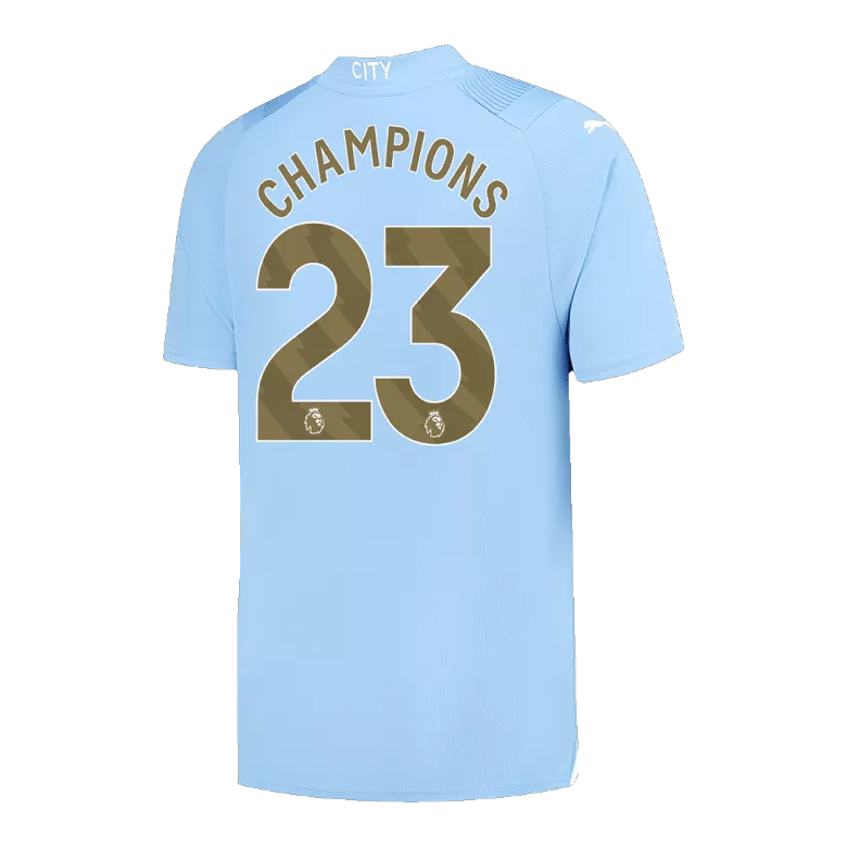 CHAMPIONS #23 Manchester City Home Authentic Jersey 2023/24 - gogoalshop