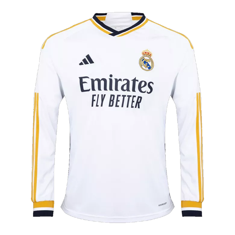Real Madrid Home Long Sleeve Soccer Jersey 2023/24 - gogoalshop