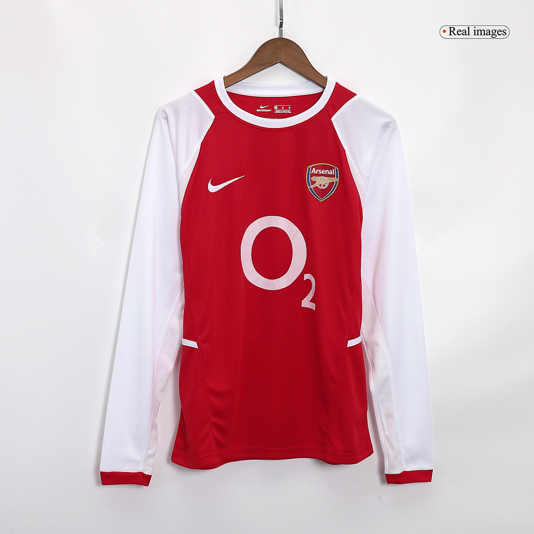 Arsenal Retro Home Long Sleeve Soccer Jerseys Mens Football Shirts Uniforms  2000
