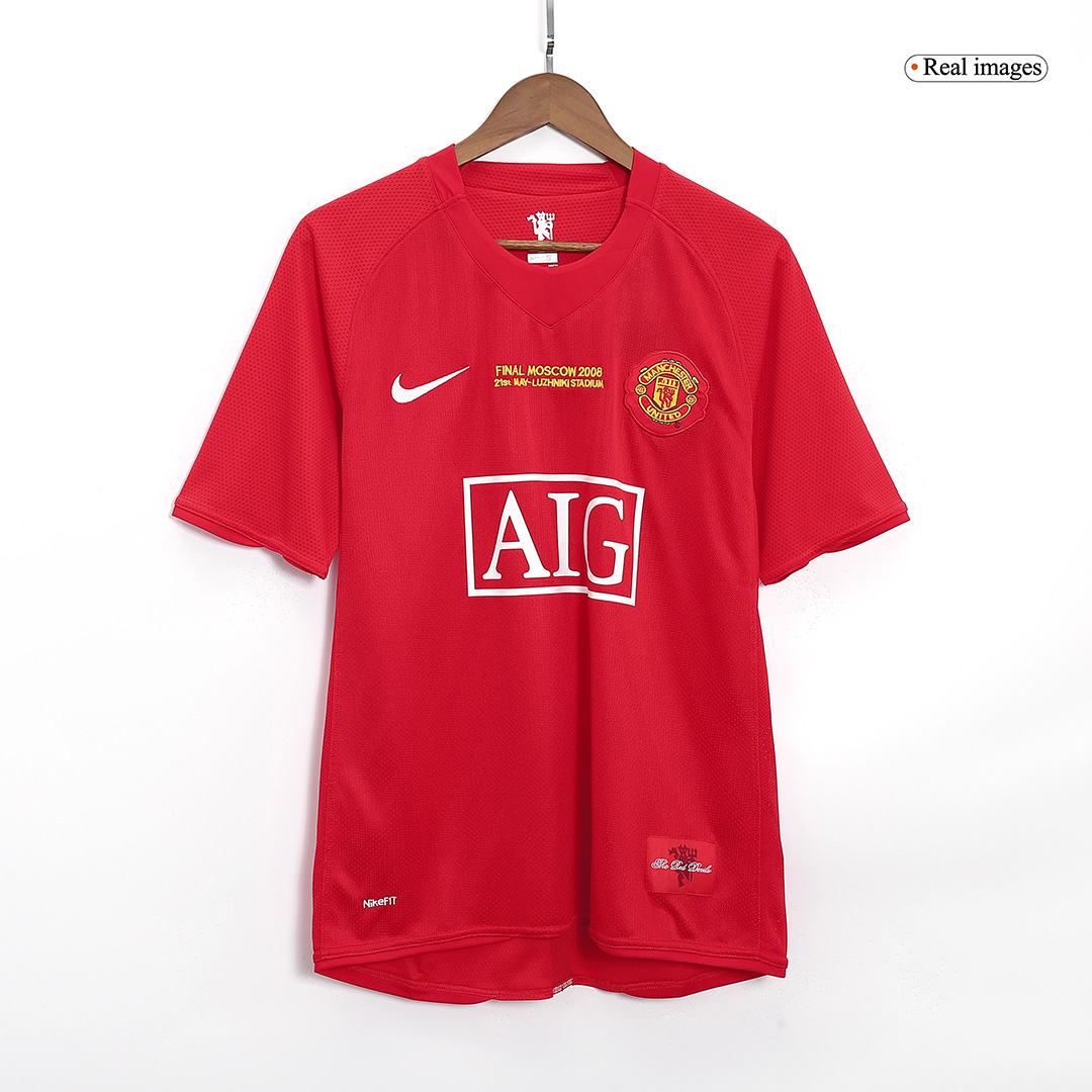 Retro Soccer Jersey Manchester United Home 2007/08 UCL - gogoalshop