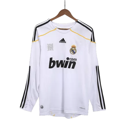 Vintage Soccer Jersey Real Madrid Home Long Sleeve 2009/10 - gogoalshop