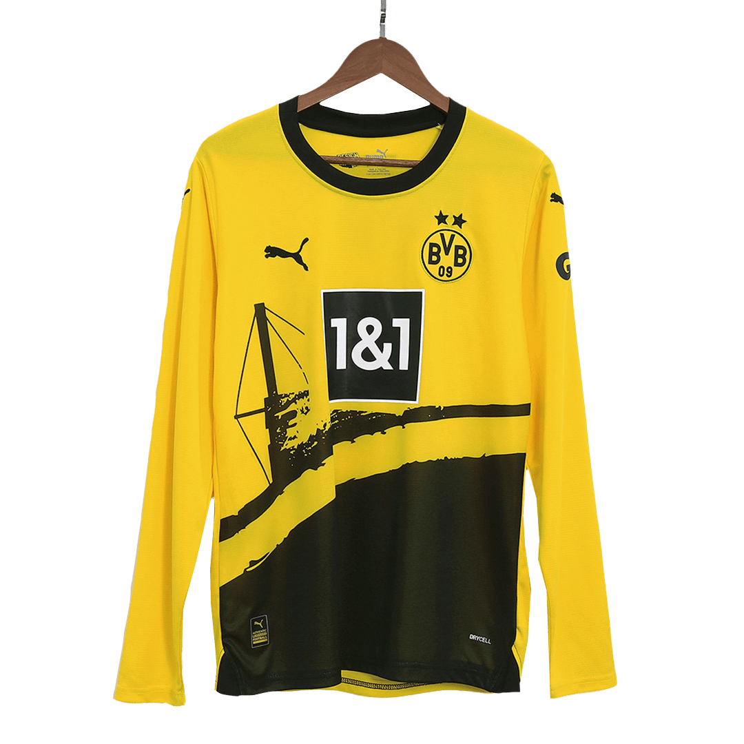 Borussia Dortmund Home Long Sleeve Soccer Jersey 2023 24 Gogoalshop