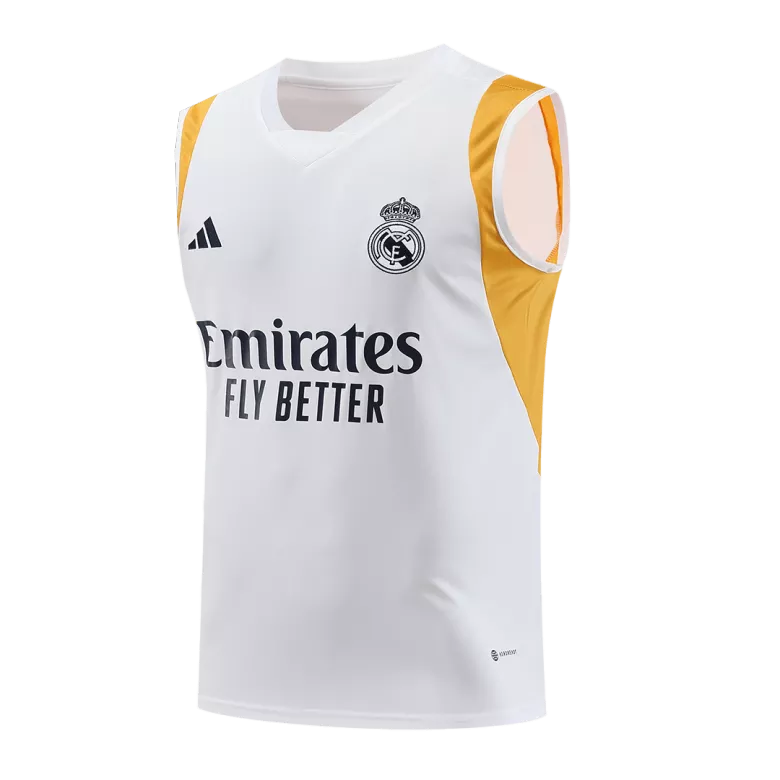 Real Madrid Pre-Match Sleeveless Top 2023/24 White - gogoalshop