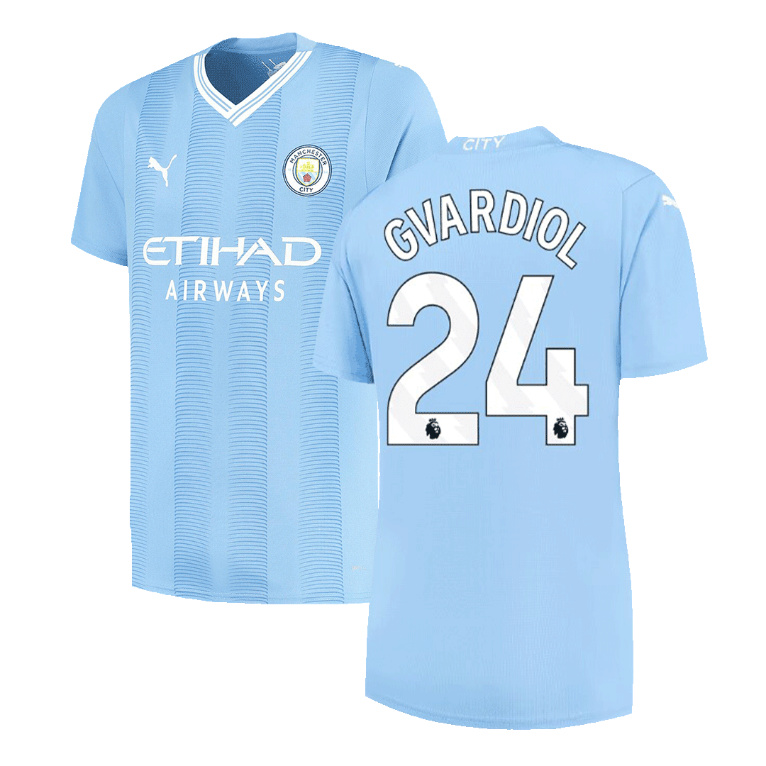 GVARDIOL #24 Manchester City Home Soccer Jersey 2023/24 - gogoalshop