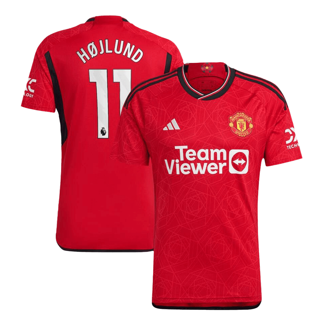 HØJLUND #11 Manchester United Home Soccer Jersey 2023/24 - gogoalshop