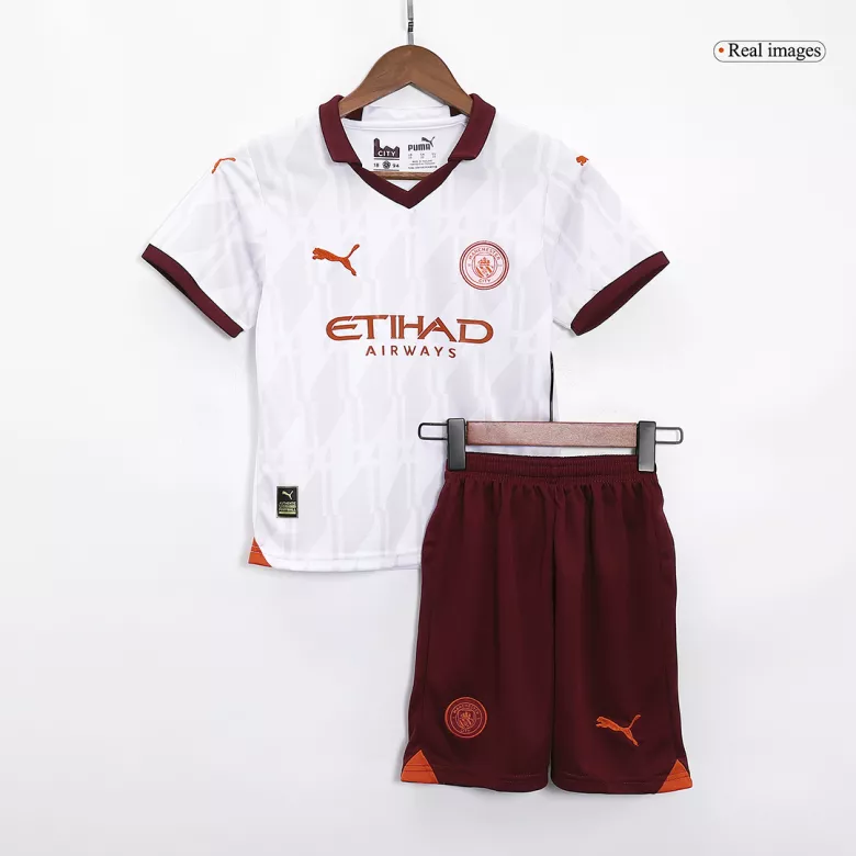 Manchester City Away Kids Soccer Jerseys Kit 2023/24 - gogoalshop