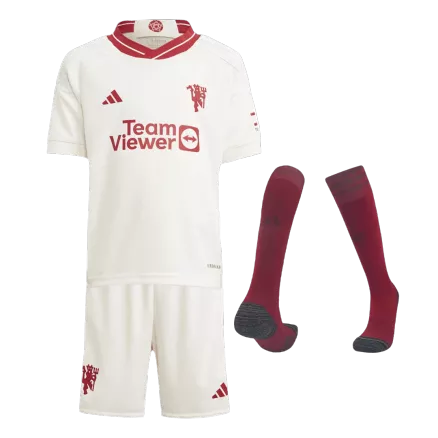 Manchester United Third Away Kids Soccer Jerseys Full Kit 2023/24 - gogoalshop
