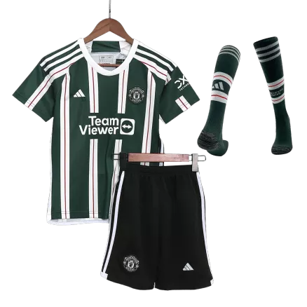 Manchester United Away Kids Soccer Jerseys Full Kit 2023/24 - gogoalshop
