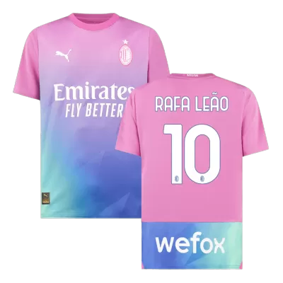 ACミラン RAFA LEÃO シャツ 10番 ピンク RAFA LEÃO #10 AC Milan Third Away Soccer Jersey 2023/24 | Gogoalshop