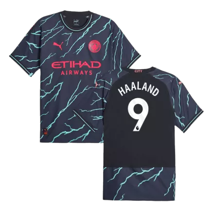 HAALAND #9 Manchester City Third Away Authentic Soccer Jersey 2023/24 - gogoalshop