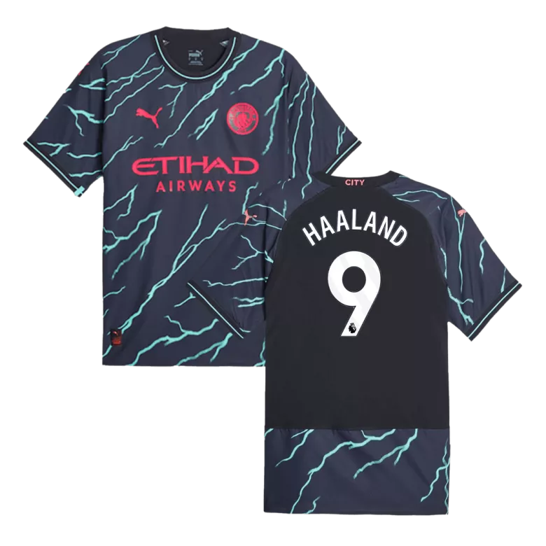 HAALAND #9 Manchester City Third Away Authentic Soccer Jersey 2023/24 - gogoalshop