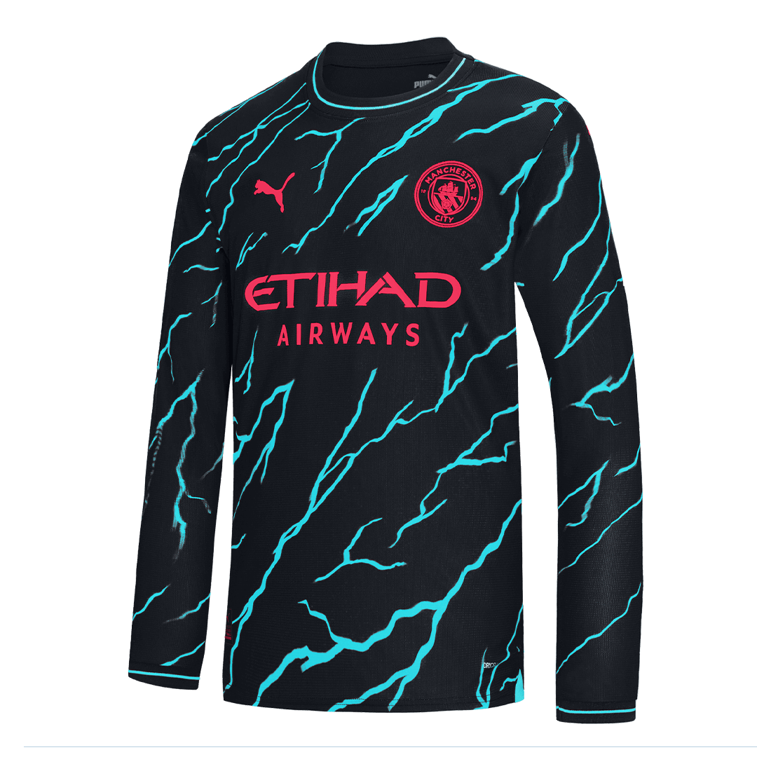 Full Sleeve Man City New Jersey Manchester City Away Authentic