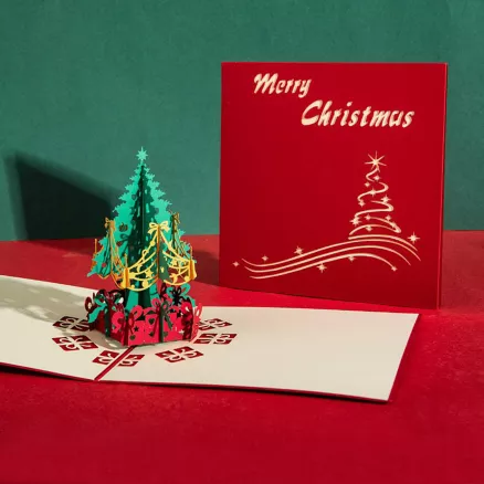 3D Pop Up Christmas Greeting Card (Christmas Tree) - gogoalshop