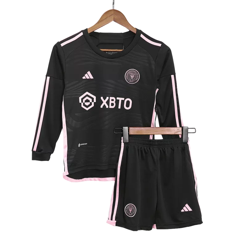 Inter Miami CF Away Long Sleeve Kids Soccer Jerseys Kit 2023/24 - gogoalshop