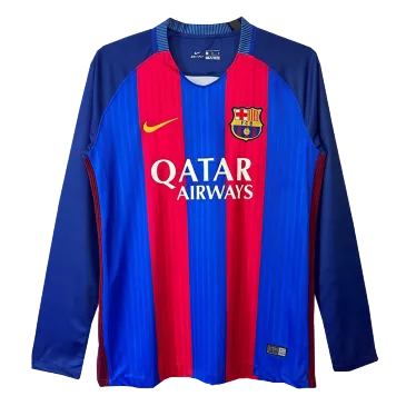 Vintage Soccer Jersey Barcelona Home Long Sleeve 16/17 - gogoalshop