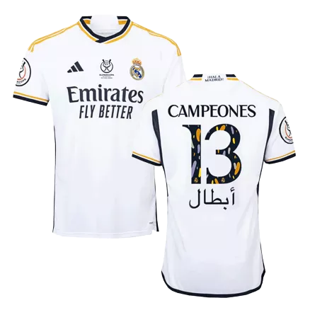 CAMPEONES #13 Real Madrid Campeones Supercopa Home Soccer Jersey 2023/24 - gogoalshop