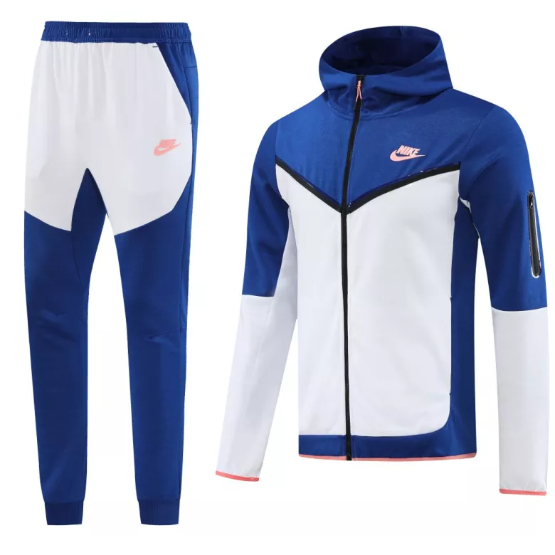 Customize Hoodie Training Kit (Jacket+Pants) Blue&White - gogoalshop
