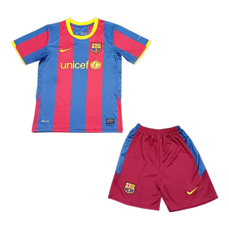 Vintage Barcelona Home Kids Soccer Jerseys Kit 2010/11 - gogoalshop