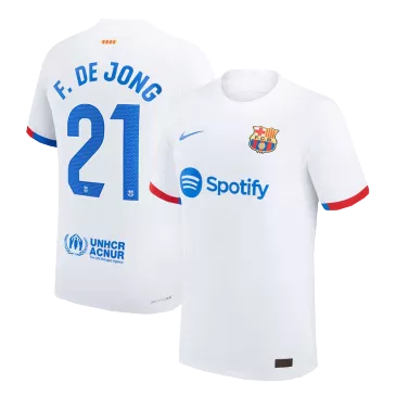 F. DE JONG #21 Barcelona Away Authentic Soccer Jersey 2023/24 - gogoalshop