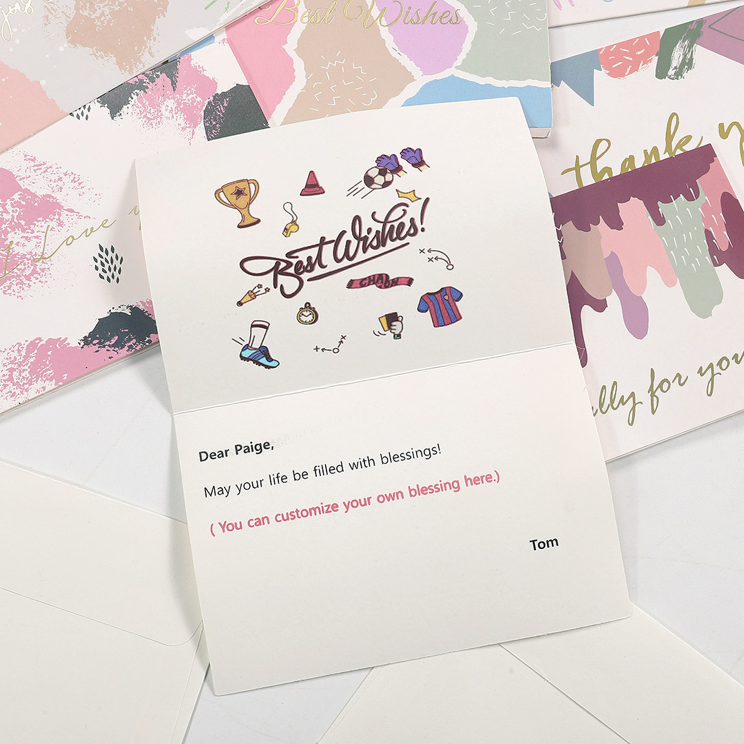 1 Pcs Random Style Personalized Message Greeting Card - gogoalshop