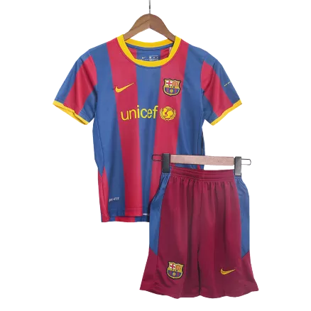 Vintage Barcelona Home Kids Soccer Jerseys Kit 2010/11 - gogoalshop