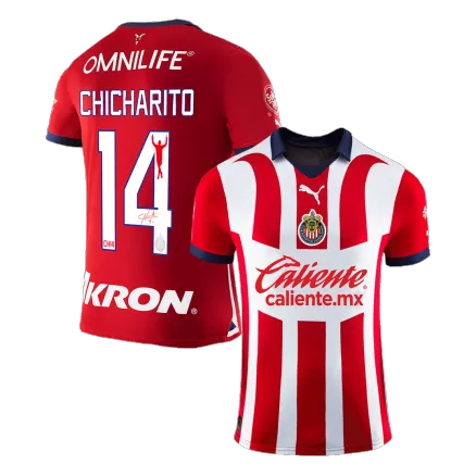 Sign CHICHARITO #14 Chivas Home Soccer Jersey 2023/24 - gogoalshop