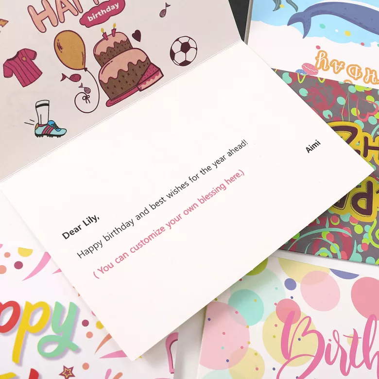 1 Pcs Random Style Personalized Birthday Greeting Card - gogoalshop