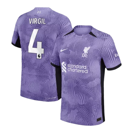VIRGIL #4 Liverpool Third Away Authentic Soccer Jersey 2023/24 - gogoalshop