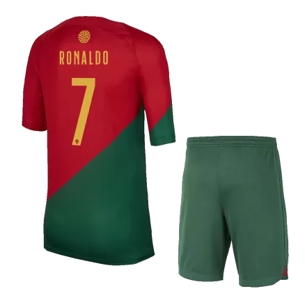 RONALDO #7 Portugal Home Kids Jerseys Kit 2022/23 - gogoalshop