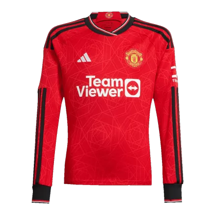 Manchester United Home Long Sleeve Soccer Jersey 2023/24 - gogoalshop