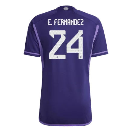 E. FERNANDEZ #24 Argentina Three Stars Away Jersey World Cup 2022 - gogoalshop