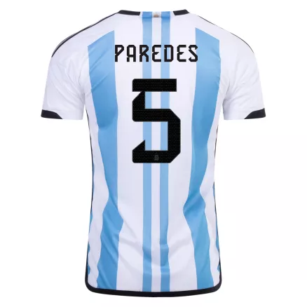 New PAREDES #5 Argentina Three Stars Home 2022 Champion Jersey - gogoalshop
