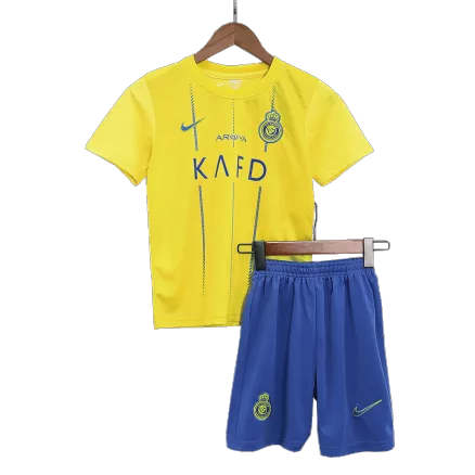 Al Nassr Home Kids Soccer Jerseys Kit 2023/24 - gogoalshop