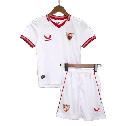 Sevilla Home Kids Soccer Jerseys Kit 2023/24 - gogoalshop