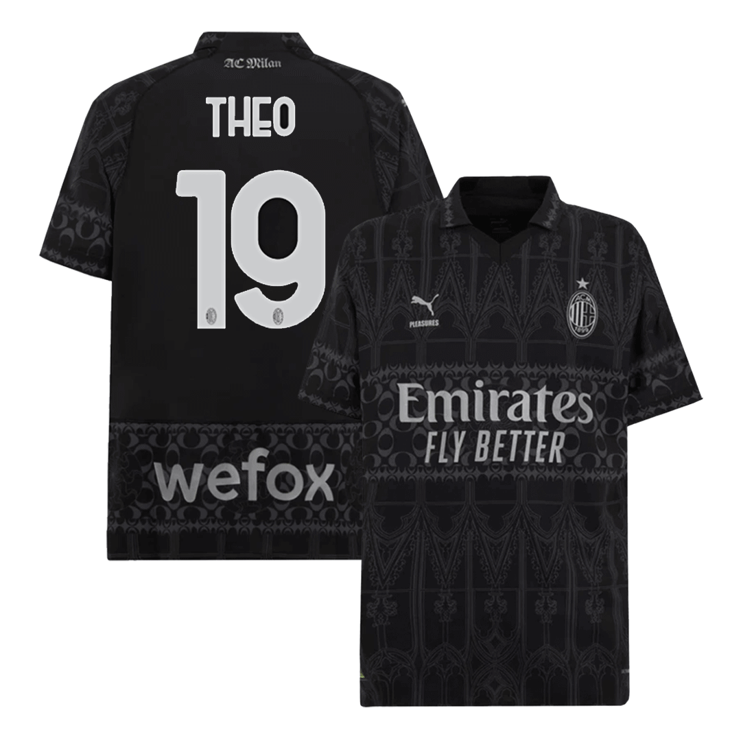AC ミラン 23-24 4th白 Pleasures (Theo #19) AC Milan Fourth White Jersey 23/24 Theo Hernandez (MessiOK