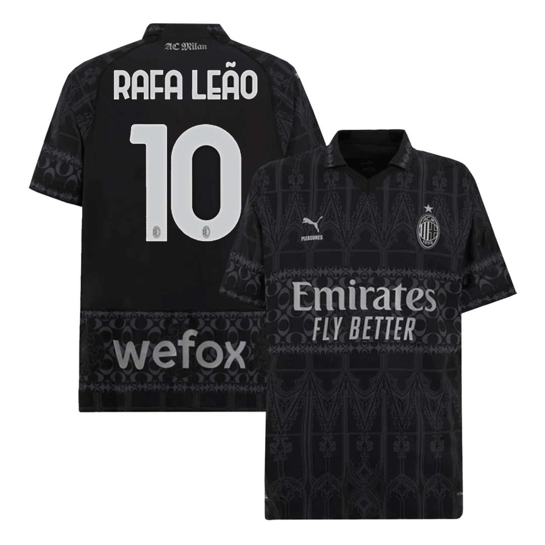 RAFA LEÃO #10 AC Milan X Pleasures Fourth Away Soccer Jersey 2023