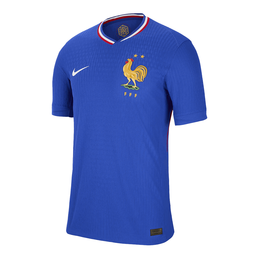 France Home Authentic Soccer Jersey EURO - gogoalshop