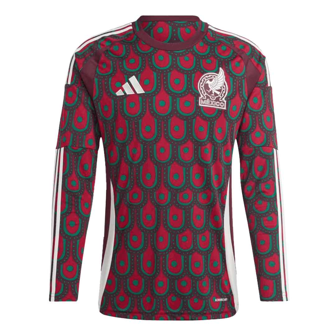 Mexico Home Long Sleeve Soccer Jersey Copa America - gogoalshop